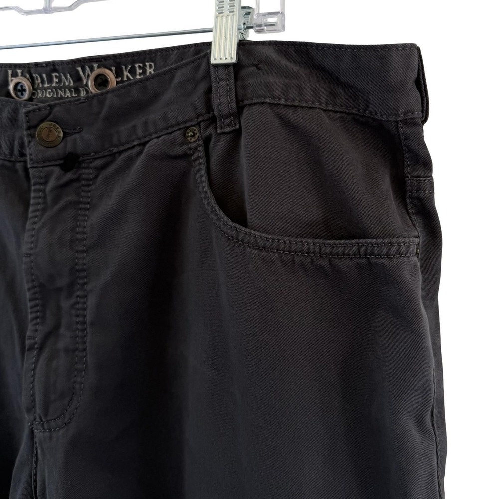 Joker Harlem Walker Jeans Mens 42x28 Gray Dark Wash Cotton Denim Logo Patch - Picture 6 of 16